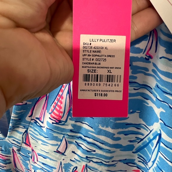 NWT Lily Pulitzer Sophiletta sailboat shift dress xl spf 50 - Picture 10 of 12